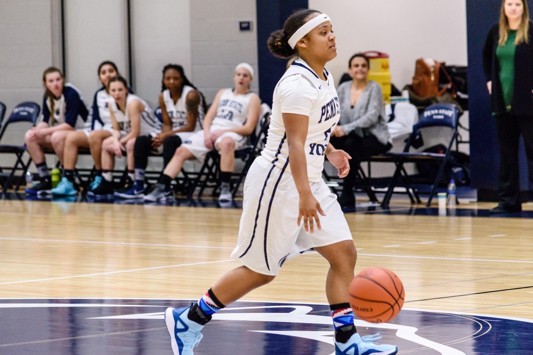 Junior Charizma Johnson sets up the offense for Penn State York during a game earlier this season.
